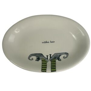 Rae Dunn by Magenta "Witches Brew" Halloween Oval Appetizer Dish Tray Trinkets